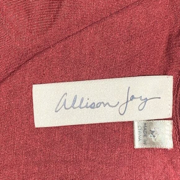 Allison Joy Women's Medium Burnt Orange Asymmetric Hem Jersey Knit Tank Dress - Picture 4 of 7